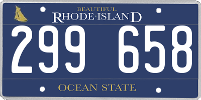 RI license plate 299658