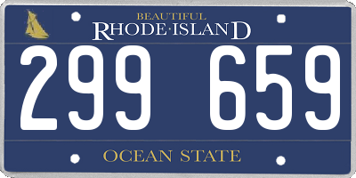 RI license plate 299659