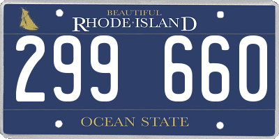 RI license plate 299660