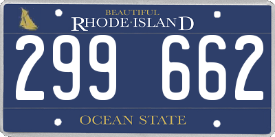 RI license plate 299662