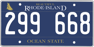 RI license plate 299668