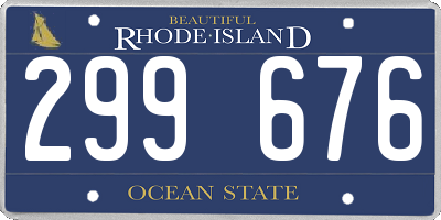 RI license plate 299676