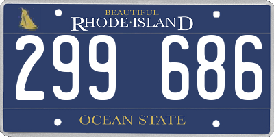 RI license plate 299686