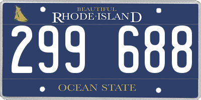 RI license plate 299688