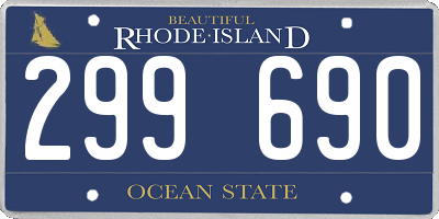 RI license plate 299690