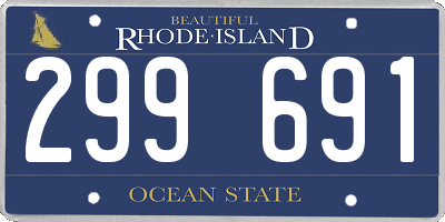 RI license plate 299691