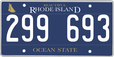 RI license plate 299693