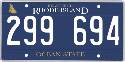 RI license plate 299694