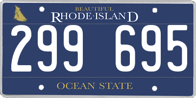 RI license plate 299695