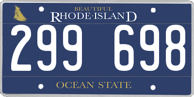 RI license plate 299698