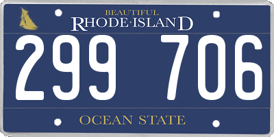 RI license plate 299706