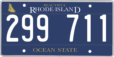 RI license plate 299711