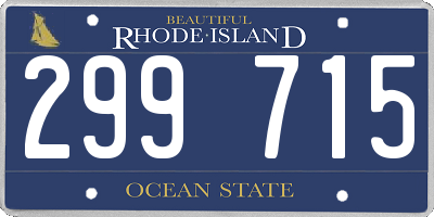 RI license plate 299715