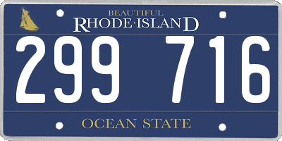 RI license plate 299716