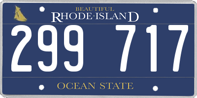 RI license plate 299717