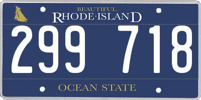 RI license plate 299718