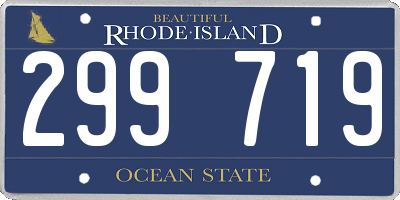 RI license plate 299719
