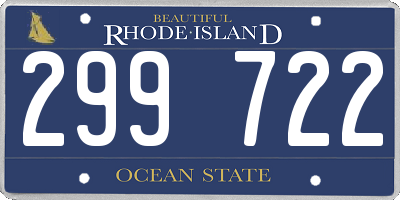 RI license plate 299722
