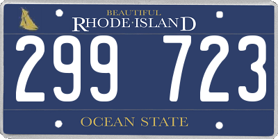 RI license plate 299723