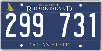 RI license plate 299731