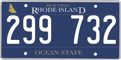 RI license plate 299732