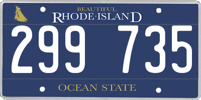 RI license plate 299735
