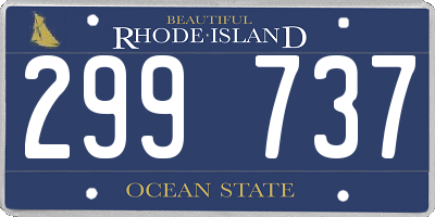 RI license plate 299737