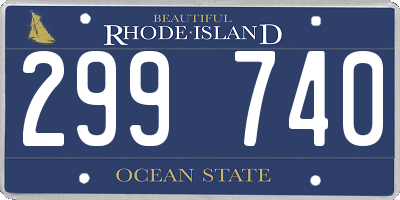 RI license plate 299740