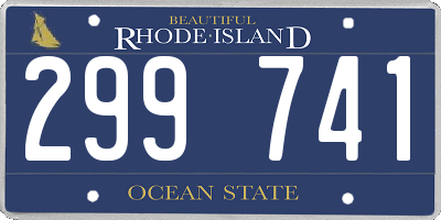 RI license plate 299741