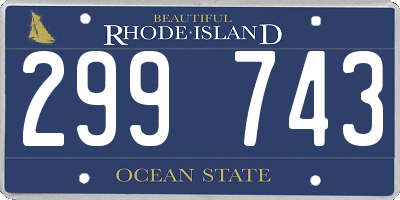 RI license plate 299743