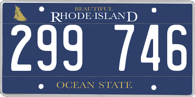 RI license plate 299746