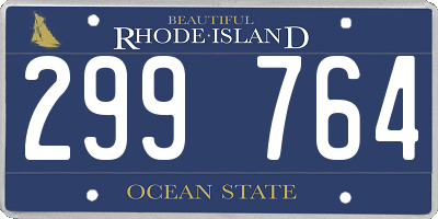 RI license plate 299764