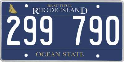 RI license plate 299790
