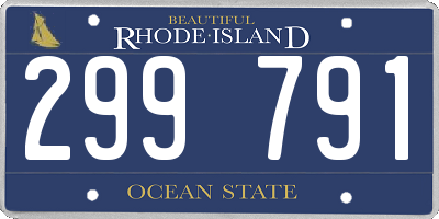 RI license plate 299791