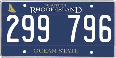 RI license plate 299796