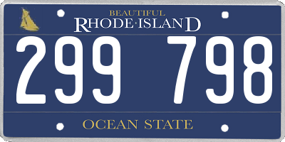 RI license plate 299798