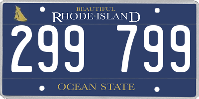 RI license plate 299799