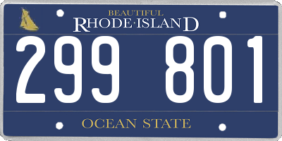 RI license plate 299801