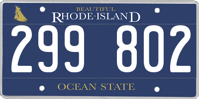 RI license plate 299802