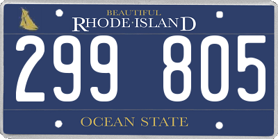 RI license plate 299805