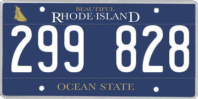 RI license plate 299828