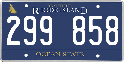 RI license plate 299858