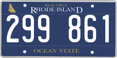 RI license plate 299861