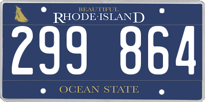 RI license plate 299864