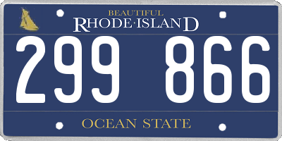 RI license plate 299866
