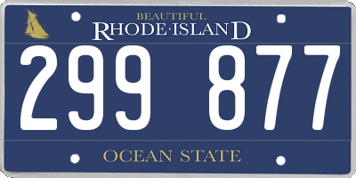 RI license plate 299877