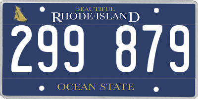 RI license plate 299879