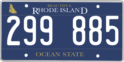 RI license plate 299885