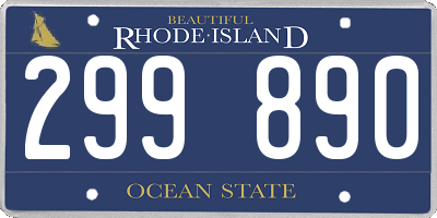 RI license plate 299890
