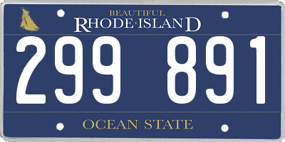 RI license plate 299891